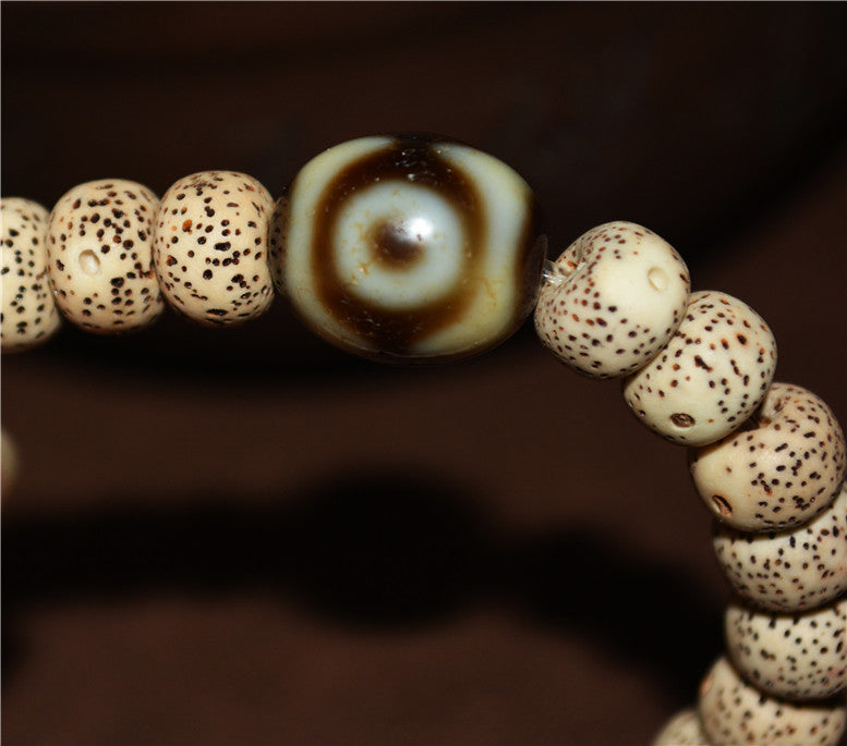 Himalayas Old Three Eyes Dzi Bead Amulet Bracelet Real Tibet Agate 3 Eyed Pure Gzi Talisman