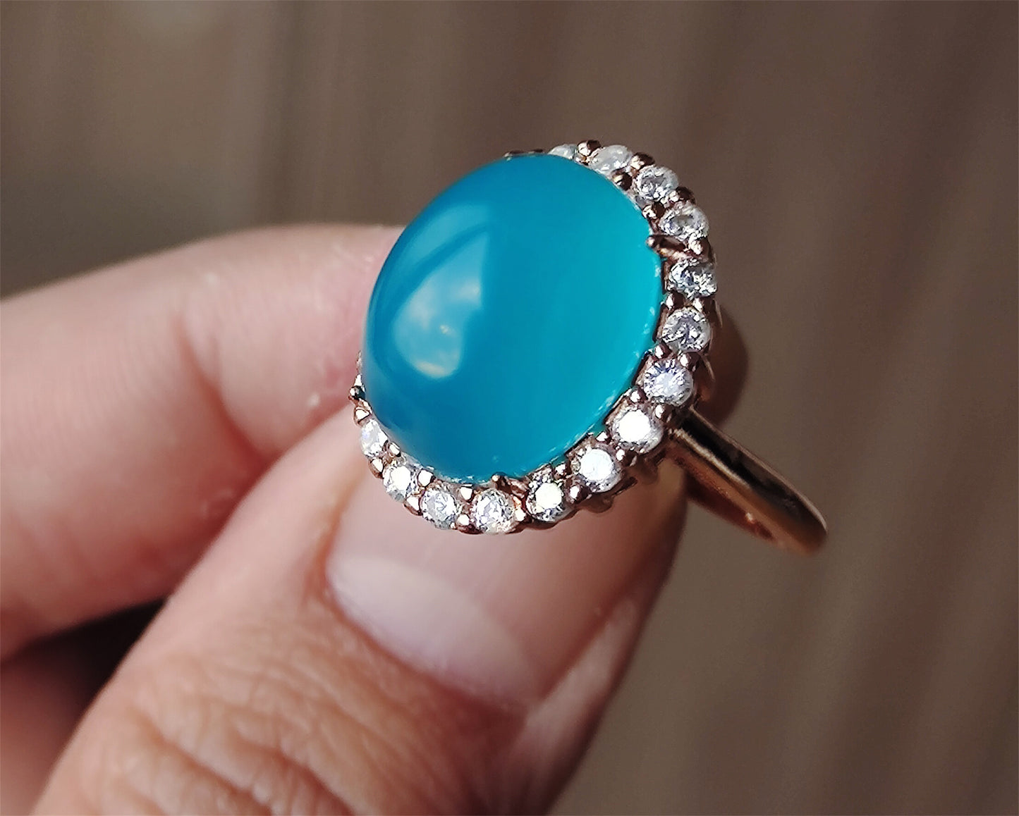 Natural Icy Amazonite Stone Finger Ring Blue Crystal Genuine Chinese Certified Real Oval Glassy Gemstone