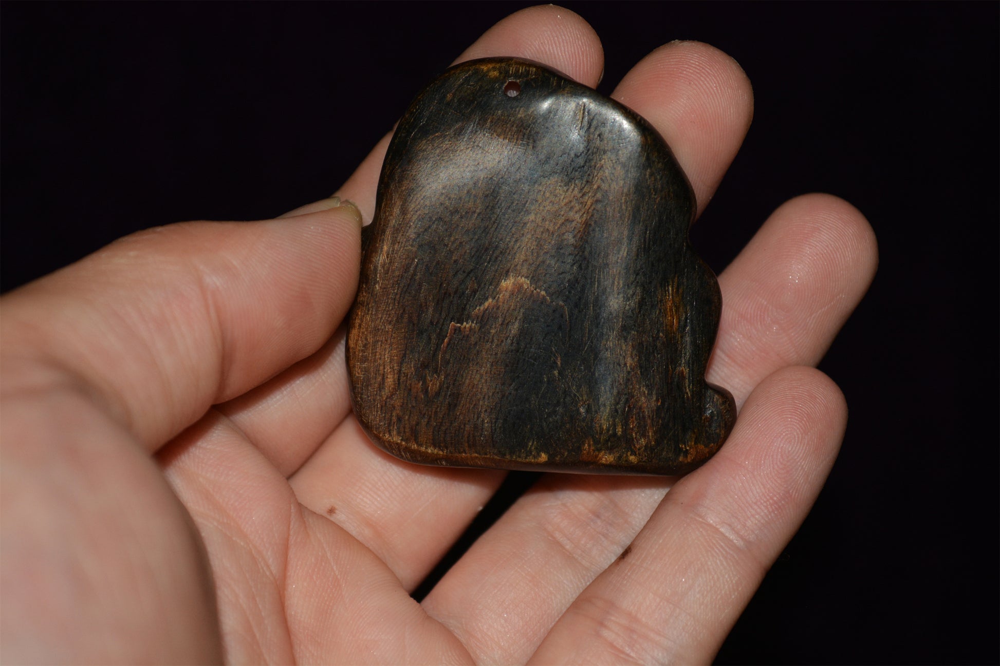 Natural Kalimantan Agarwood Happy Smile Buddha Pendant  Real Wild Aloeswood Kynam Qinan Kinam Netsuke Amulet