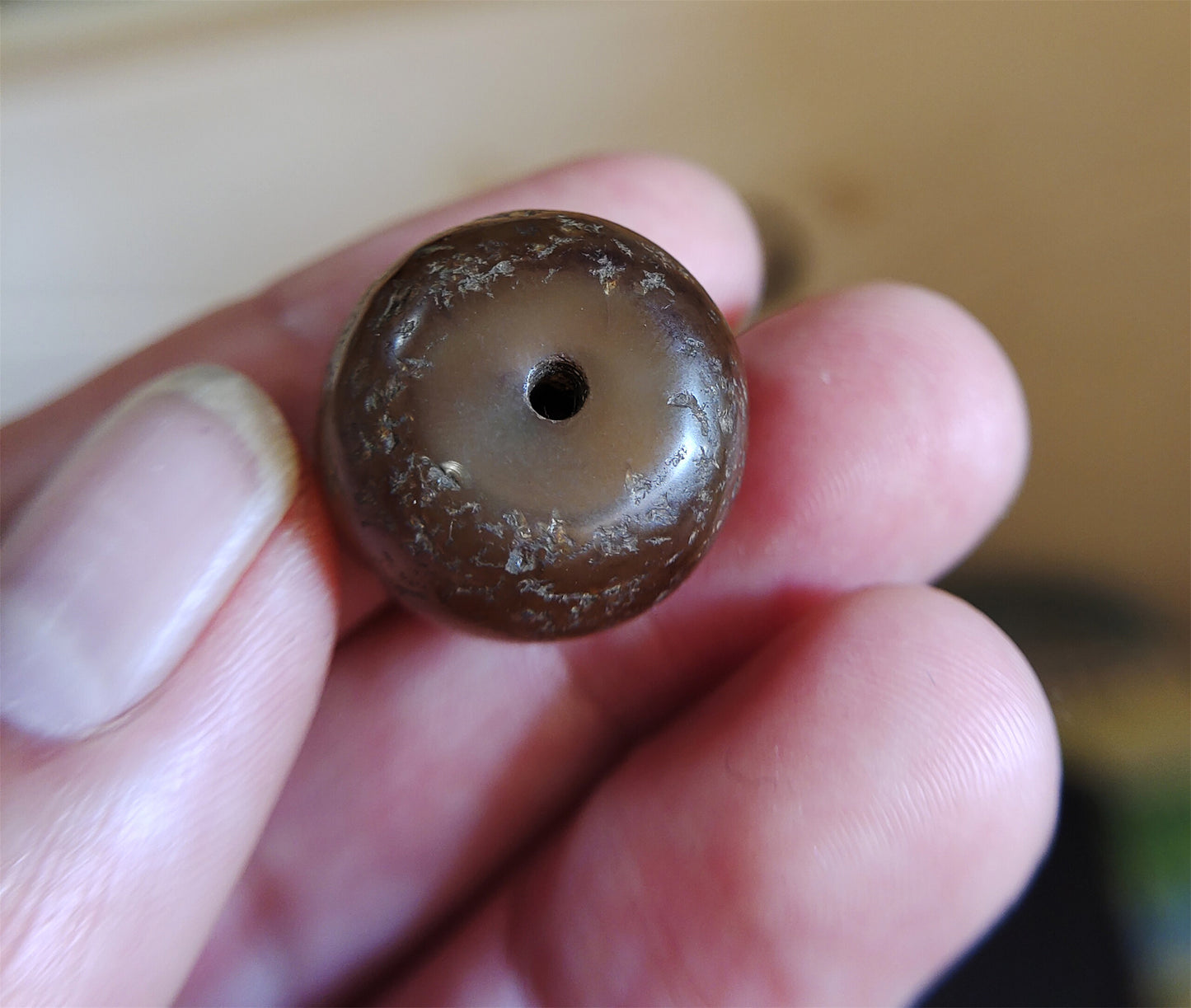 Old Ancient Agate Bead Bracelet Real Himalaya Carnelian Pendant Antique Genuine Amulet