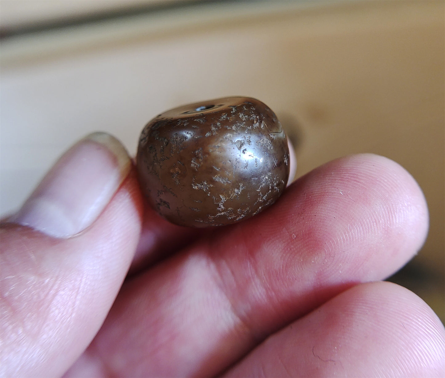 Old Ancient Agate Bead Bracelet Real Himalaya Carnelian Pendant Antique Genuine Amulet