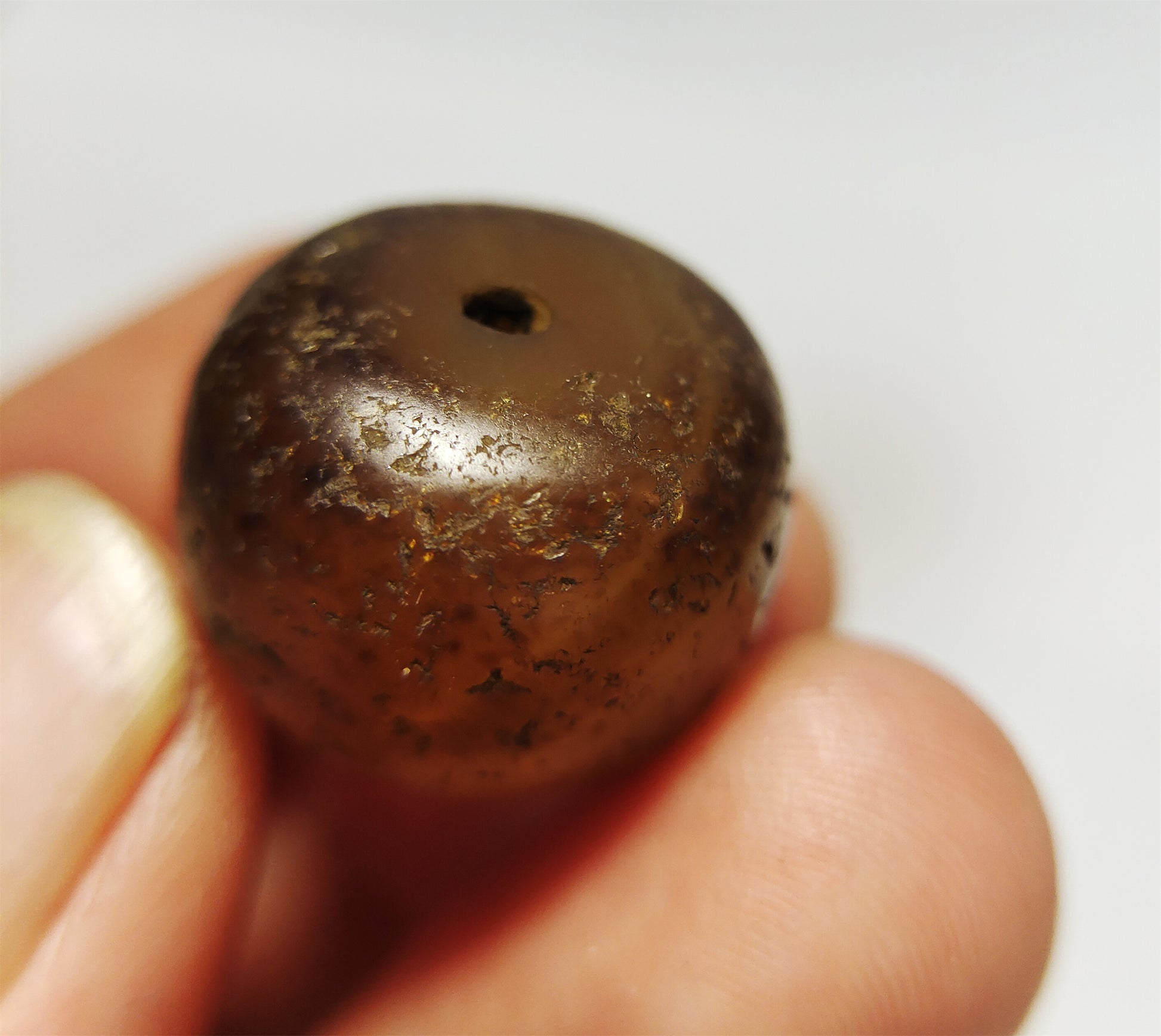 Old Ancient Agate Bead Bracelet Real Carnelian Pendant Antique Genuine Amulet