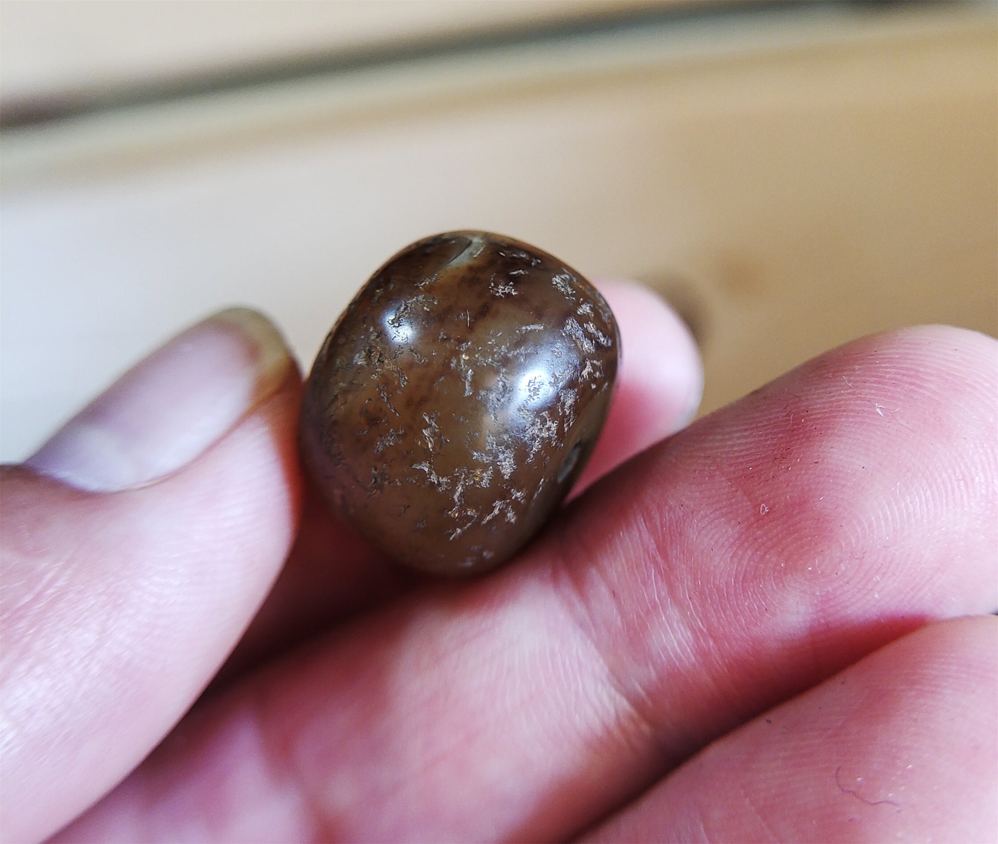 Old Ancient Agate Bead Bracelet Real Himalaya Carnelian Pendant Antique Genuine Amulet