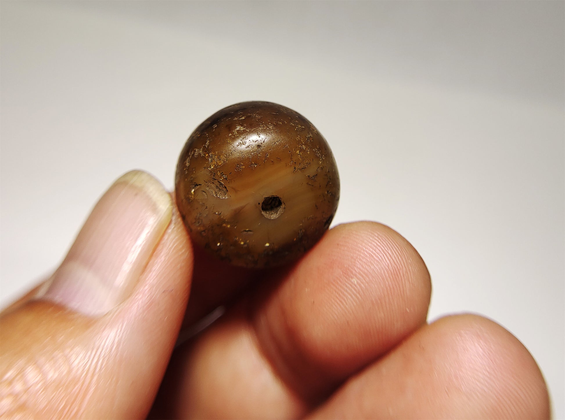 Old Ancient Agate Bead Bracelet Real Carnelian Pendant Antique Genuine Amulet