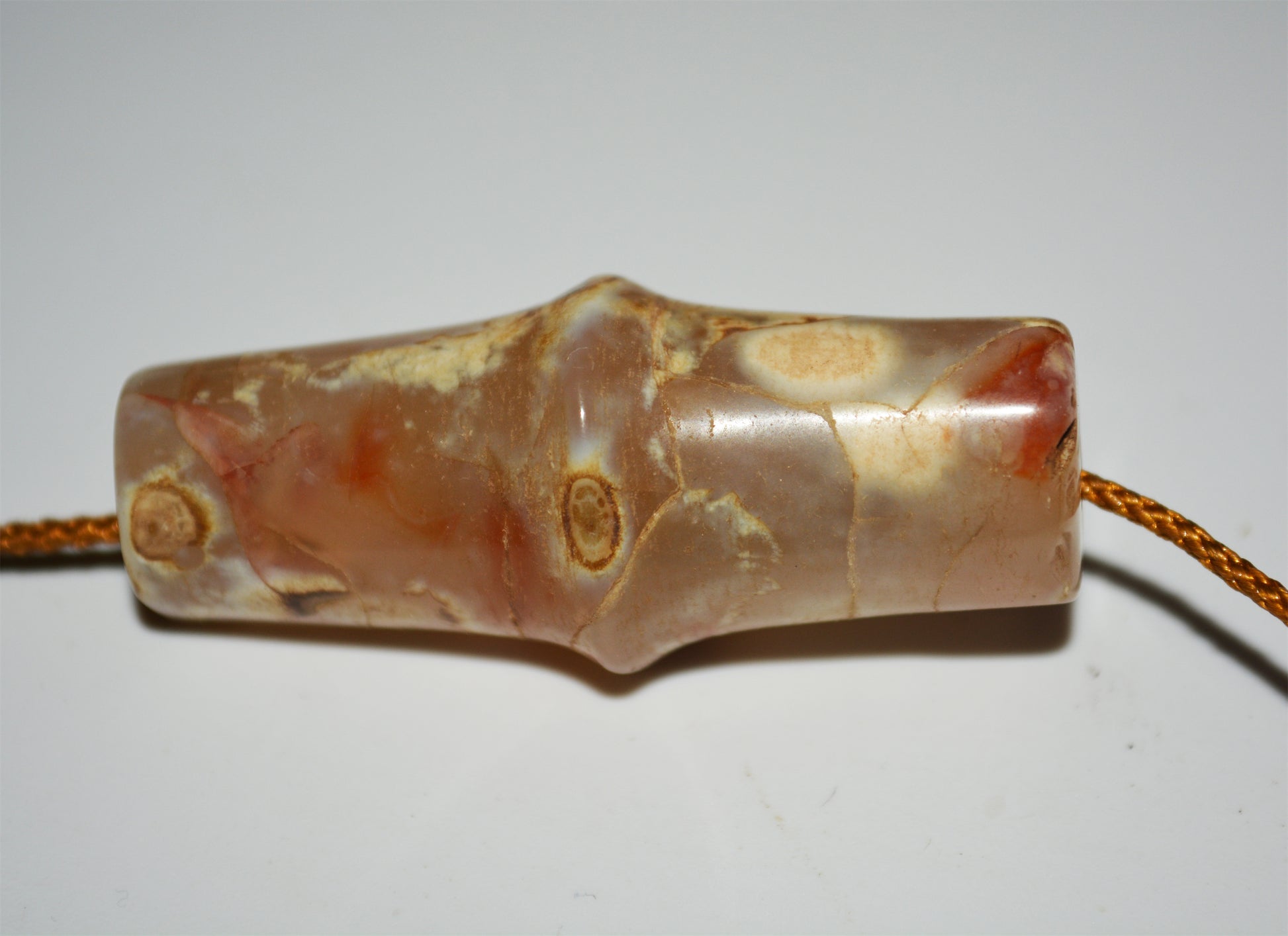 Old Ancient Agate Bead Bracelet Real Excavated Carnelian Pendant Genuine