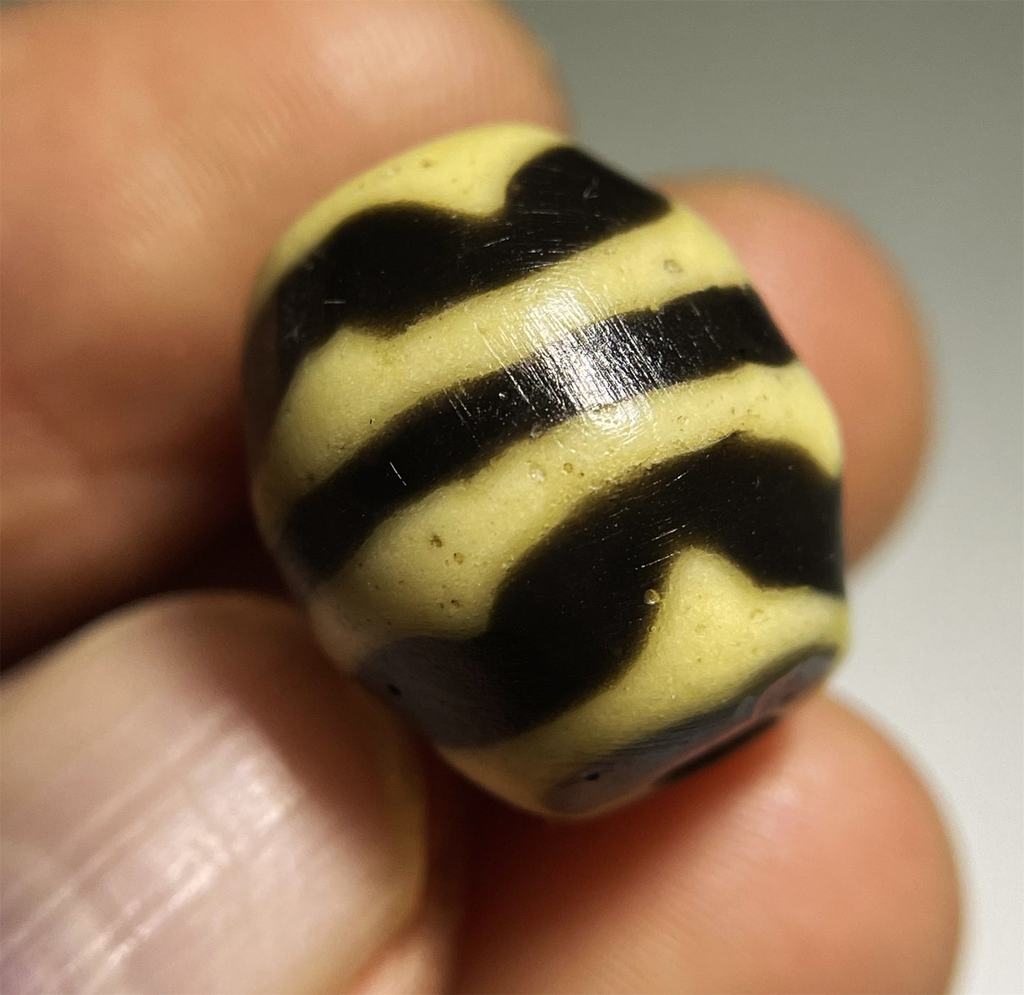 Real Old Ancient Tibetan Tiger Tooth Dzi Bead Amulet Pendant Tibet Water Wave Genuine Zigzag Gzi Bracelet Liao