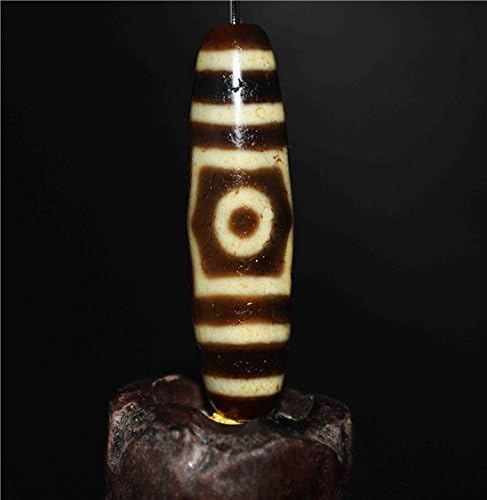 Real Ancient Himalayan Three Eyes Dzi Bead Pendant Amulet Tibet Old Antique Genuine Agate Nepal 3 Eyed Pure Gzi Talisman Bracelet