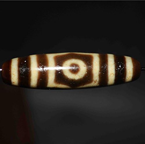 Real Ancient Himalayan Three Eyes Dzi Bead Pendant Amulet Tibet Old Antique Genuine Agate Nepal 3 Eyed Pure Gzi Talisman Bracelet