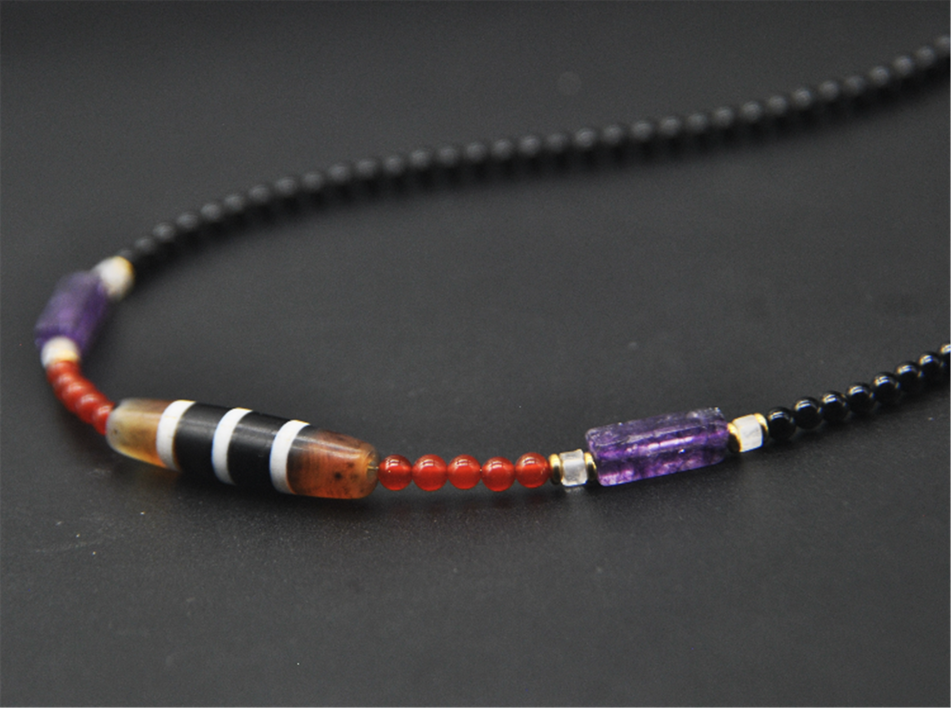 Real Ancient Tibet Five Strips Dzi Bead Amulet Himalaya Genuine Banded Agate Pure 3 Striped Gzi Pendant Necklace