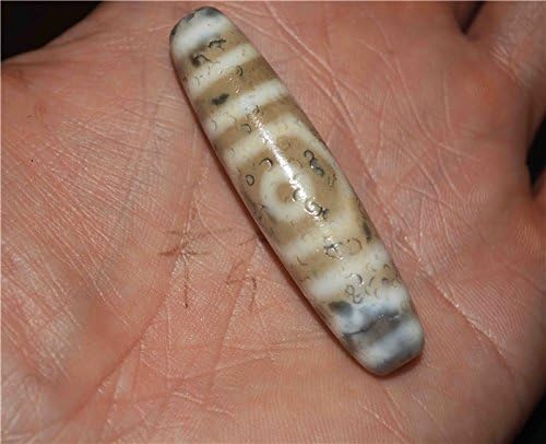 Real Ancient Tibet Three Eyes Dzi Bead Amulet Pendant Himalaya Old Antique Genuine Agate 3 Eyed Pure Gzi Talisman