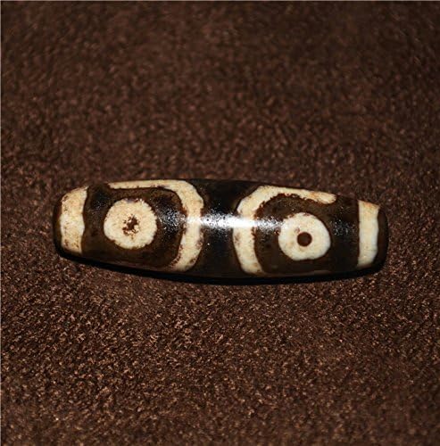 Real Ancient Tibet Three Eyes Dzi Bead Amulet Pendant Himalayan Old Real Agate 3 Eyed Pure Gzi Talisman