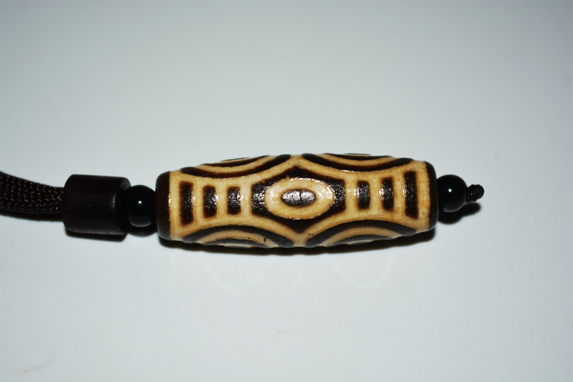 Real Ancient Tibetan Dragon Eyes Dzi Bead Amulet Pendant Himalaya Genuine Old Antique Agate Nepal Six Eyed Pure Gzi Talisman Bracelet