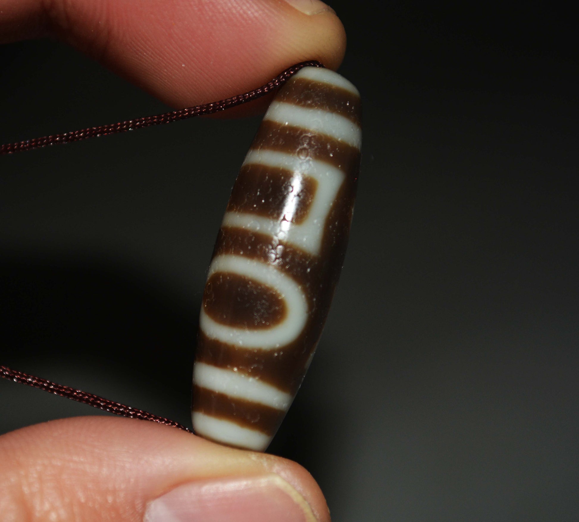 Real Ancient Tibetan Heaven and Earth Dzi Bead Pendant Amulet Himalaya Old Antique Genuine Agate Nepal Pure Sakor Namkor Gzi Talisman Bracelet