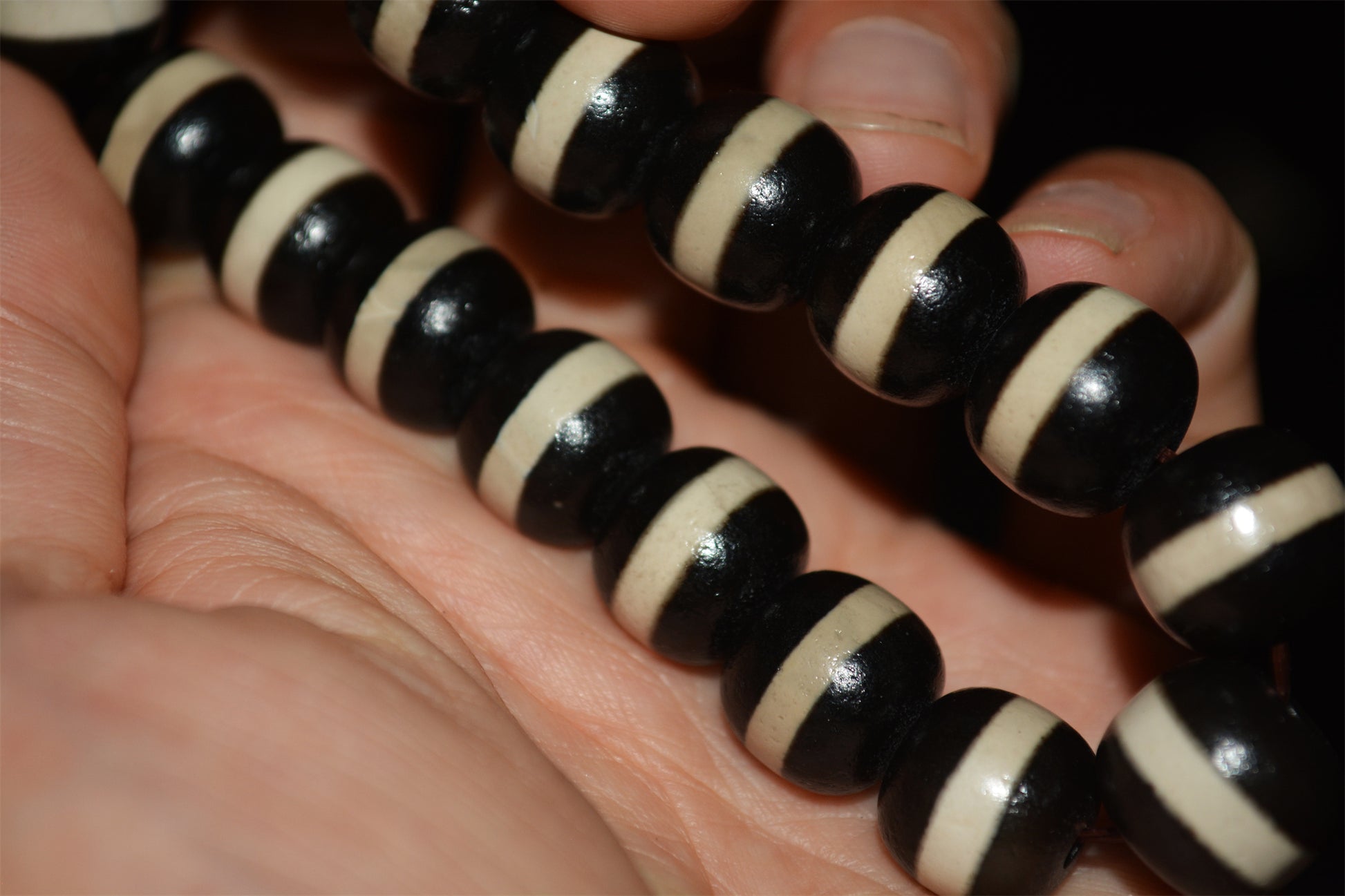 Real Ancient Tibetan Medicine Dzi Bead Bracelet Amulet Mala Himalayan Banded Agate Pure Gzi Prayer Beads