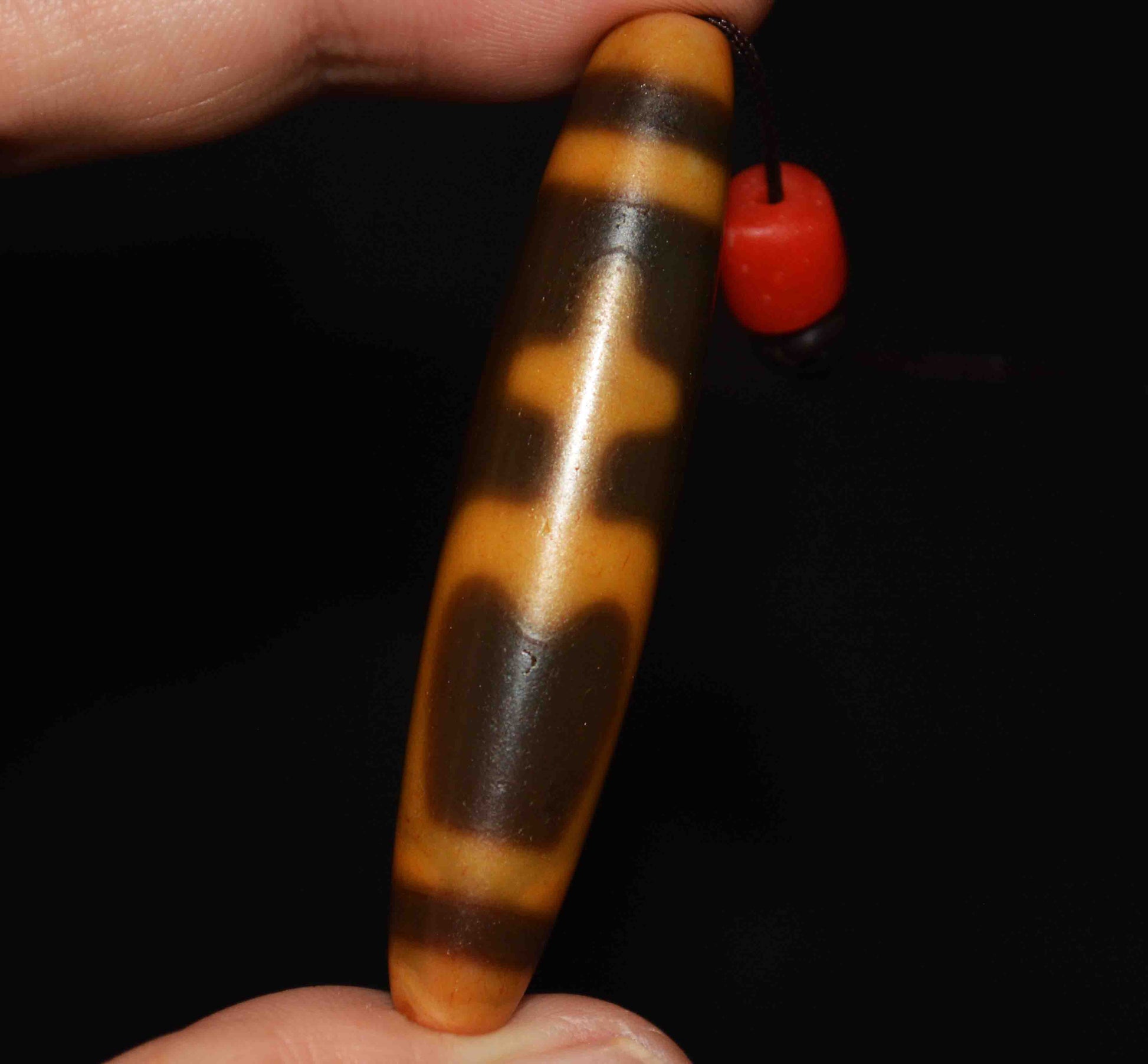 Real Ancient Tibetan Nectar Bottle Dzi Bead Pendant Amulet Himalaya Pure Gzi Genuine Old Antique Agate Talisman Bracelet