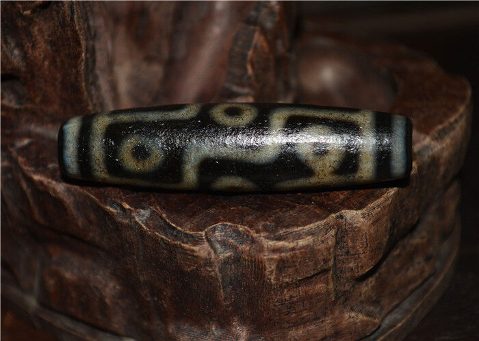 Real Ancient Tibetan Nine Eyes Dzi Bead Amulet Himalayan Pure 9 Eyed Gzi Pendant Genuine Old Antique Agate Talisman Bracelet