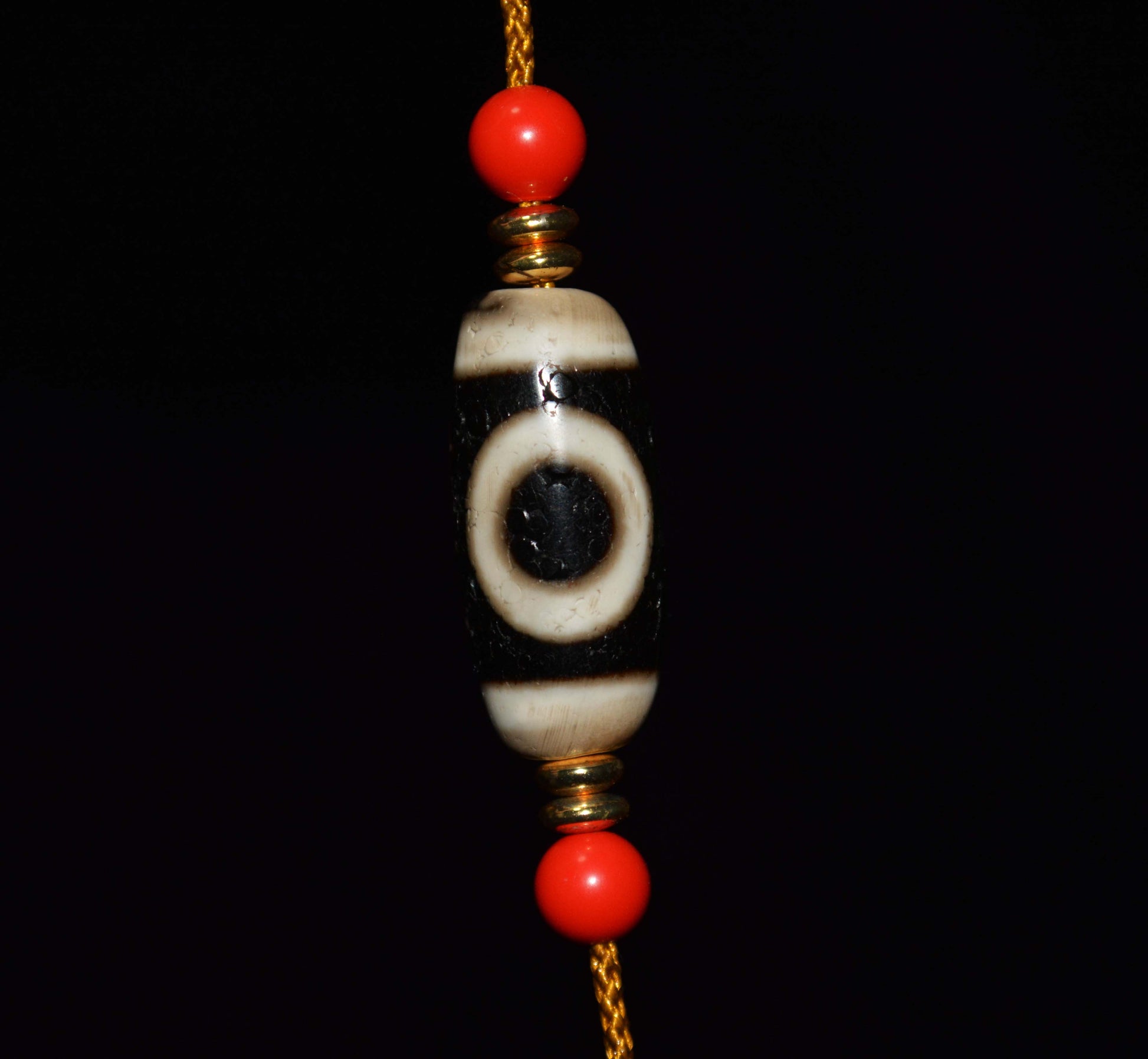 Real Ancient Tibetan Sakor Namkor Dzi Bead Amulet Heaven and Earth Himalaya Pure Gzi Pendant Genuine Old Antique Agate Talisman Bracelet