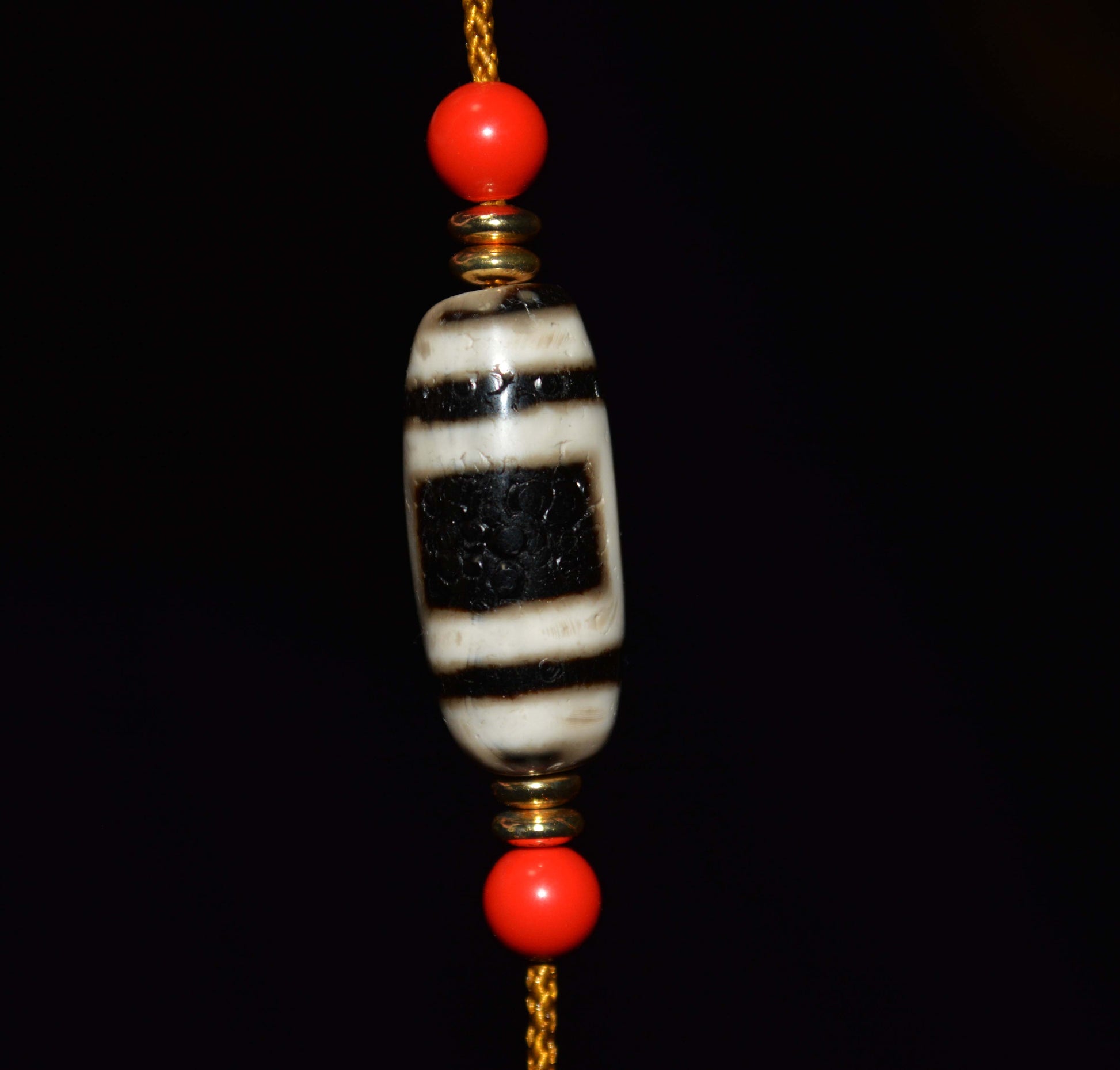 Real Ancient Tibetan Sakor Namkor Dzi Bead Amulet Heaven and Earth Himalaya Pure Gzi Pendant Genuine Old Antique Agate Talisman Bracelet