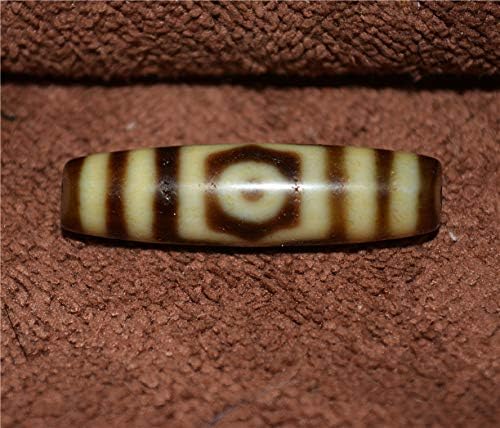 Real Ancient Tibetan Three Eyes Dzi Bead Amulet Pendant Himalayan Old Antique Genuine Agate 3 Eyed Pure Gzi Talisman Bracelet
