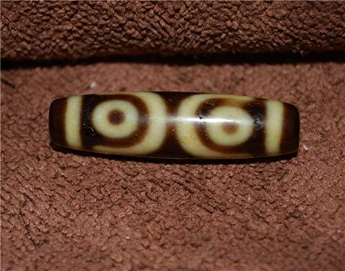 Real Ancient Tibetan Three Eyes Dzi Bead Amulet Pendant Himalayan Old Antique Genuine Agate 3 Eyed Pure Gzi Talisman Bracelet