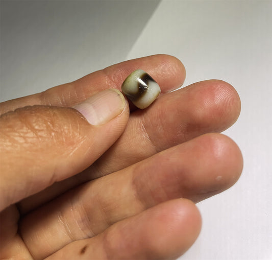 Real Ancient Tibetan Tiger Tooth Dzi Bead Agate Water Wave Amulet Himalaya Genuine Gzi Pendant