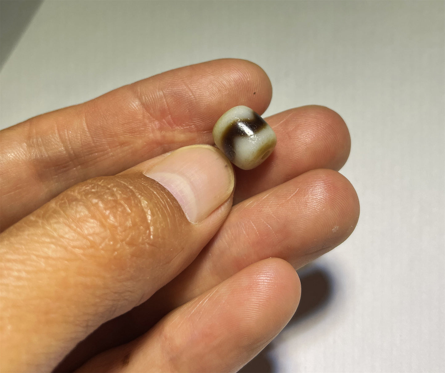 Real Ancient Tibetan Tiger Tooth Dzi Bead Agate Water Wave Amulet Himalaya Genuine Gzi Pendant