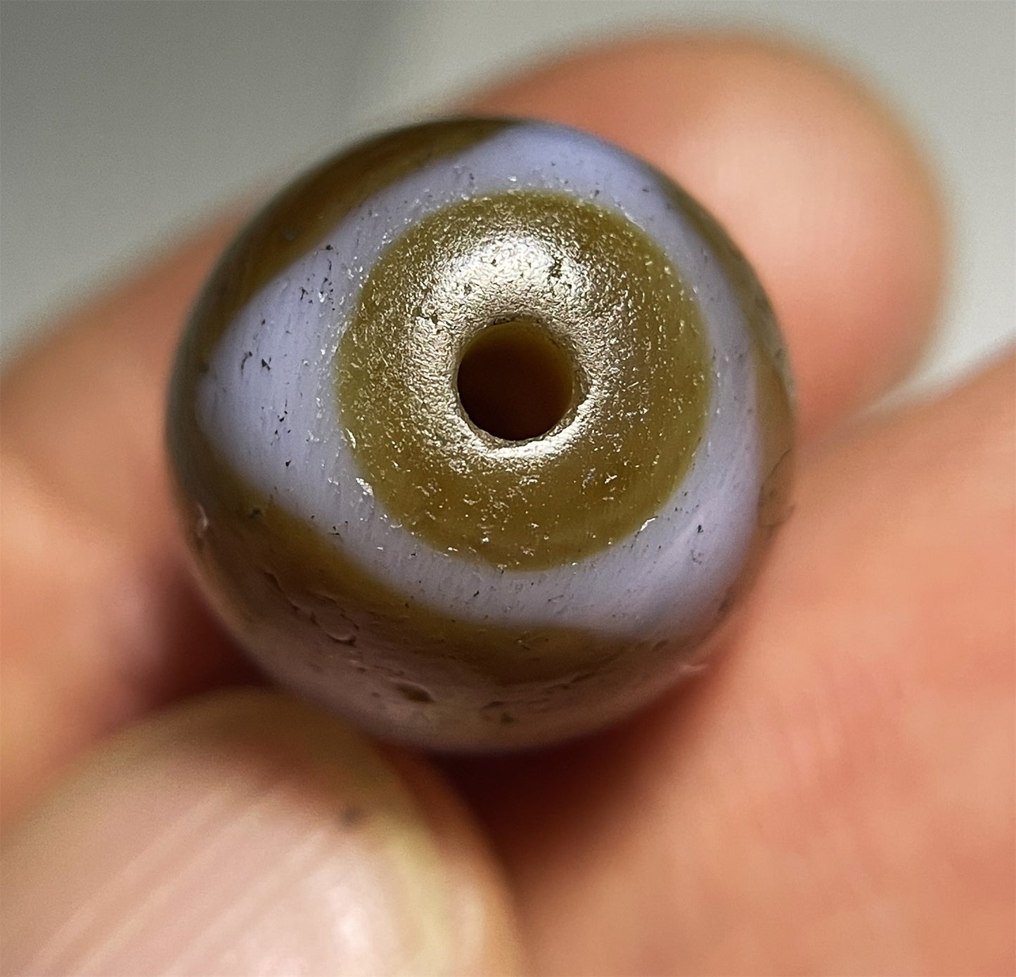 Real Ancient Tibetan Tiger Tooth Dzi Bead Amulet Agate Water Wave Himalaya Genuine Zigzag Gzi Pendant