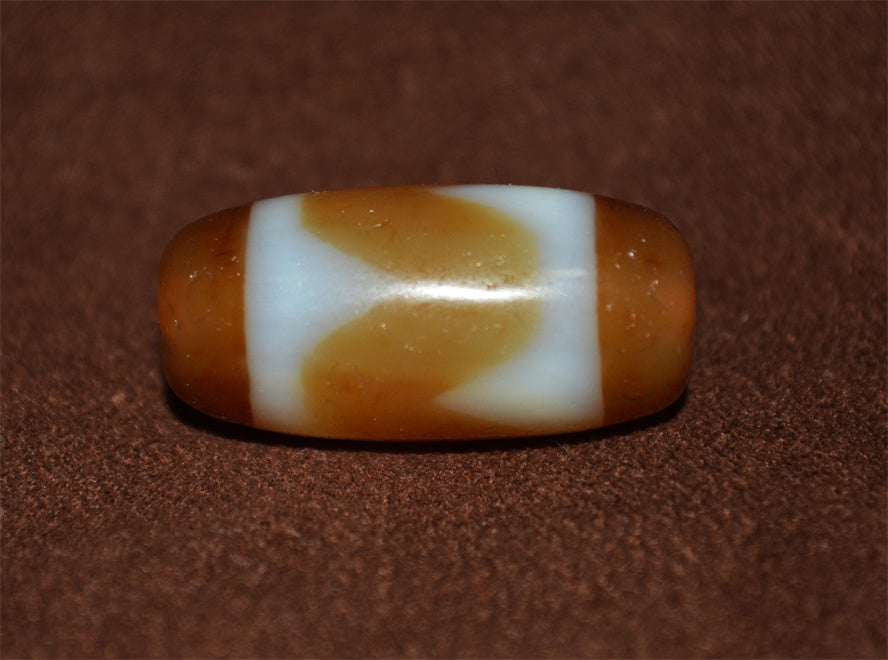 Real Ancient Tibetan Tiger Tooth Dzi Bead Amulet Himalaya Water Wave Pure Gzi Pendant Genuine Old Antique Agate ZigZag Talisman Bracelet