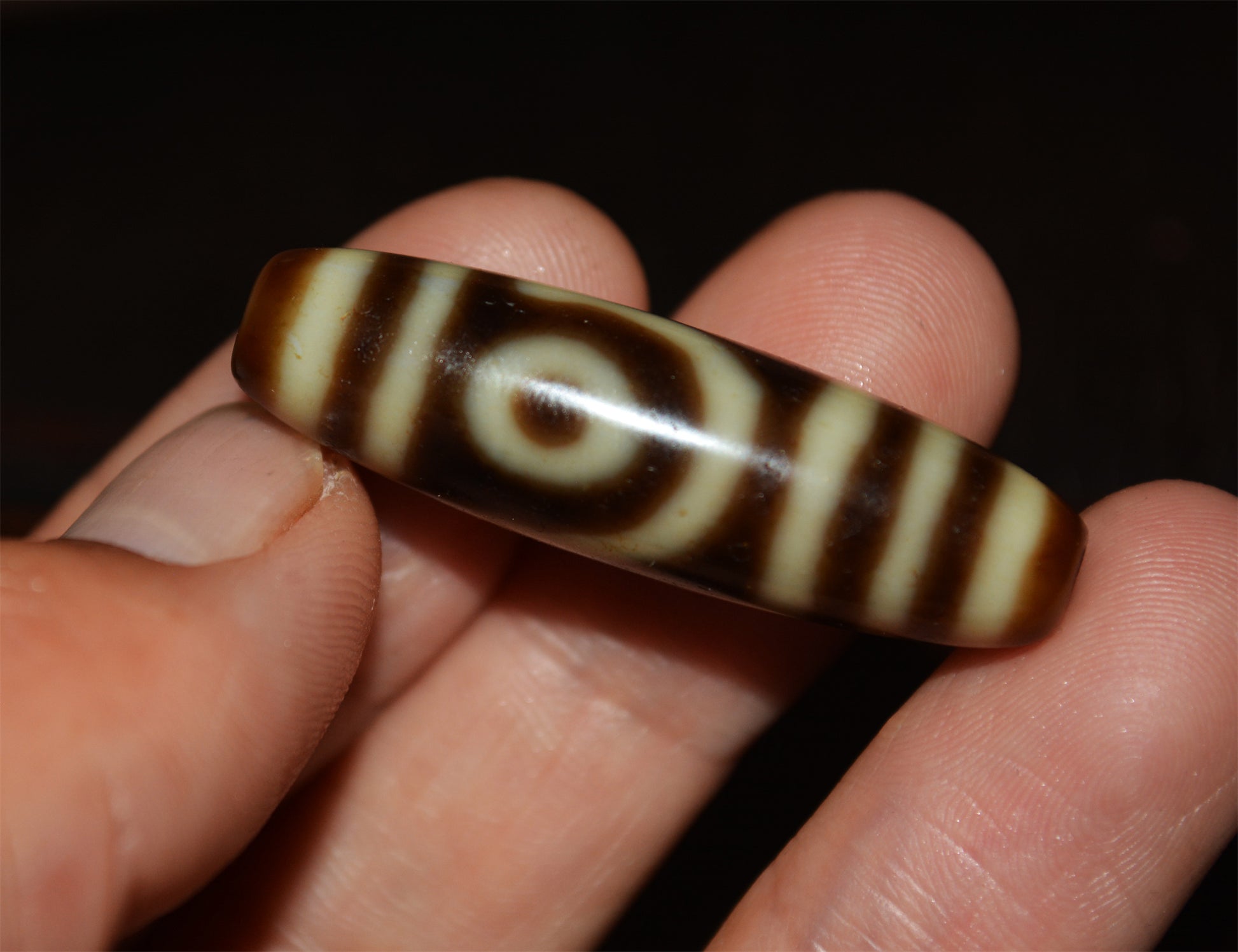 Real Ancient Tibetan Two Eyed Dzi Bead Amulet Himalayan Pendant Agate Pure 2 Eyes Gzi Old Genuine Talisman Bracelet