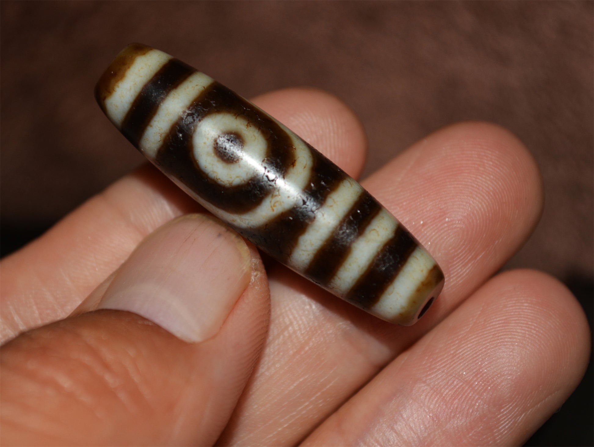 Real Ancient Tibetan Two Eyes Dzi Bead Amulet Himalayan Pendant Agate Pure 2 Eyed Gzi Old Genuine Talisman Bracelet