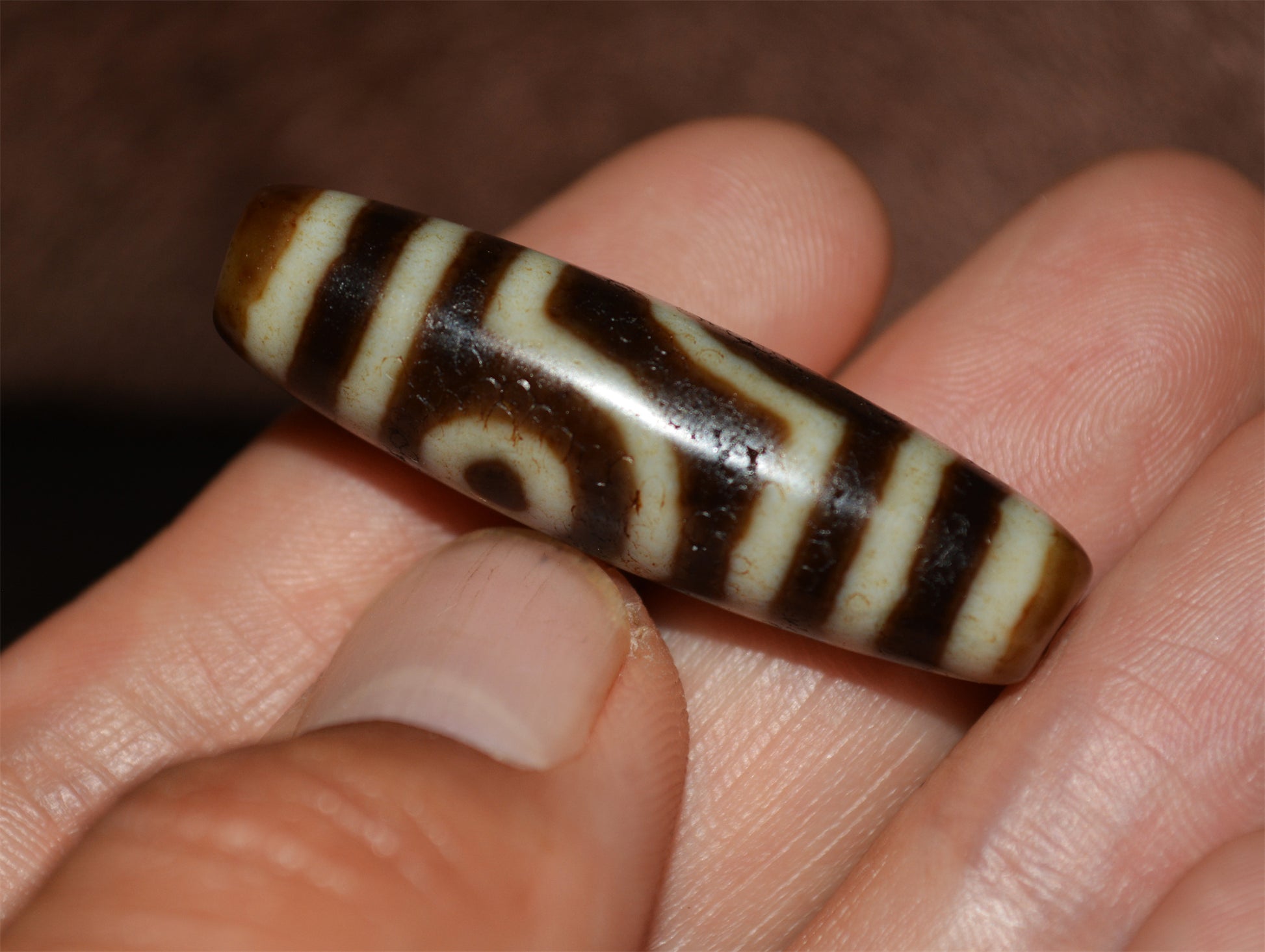 Real Ancient Tibetan Two Eyes Dzi Bead Amulet Himalayan Pendant Agate Pure 2 Eyed Gzi Old Genuine Talisman Bracelet