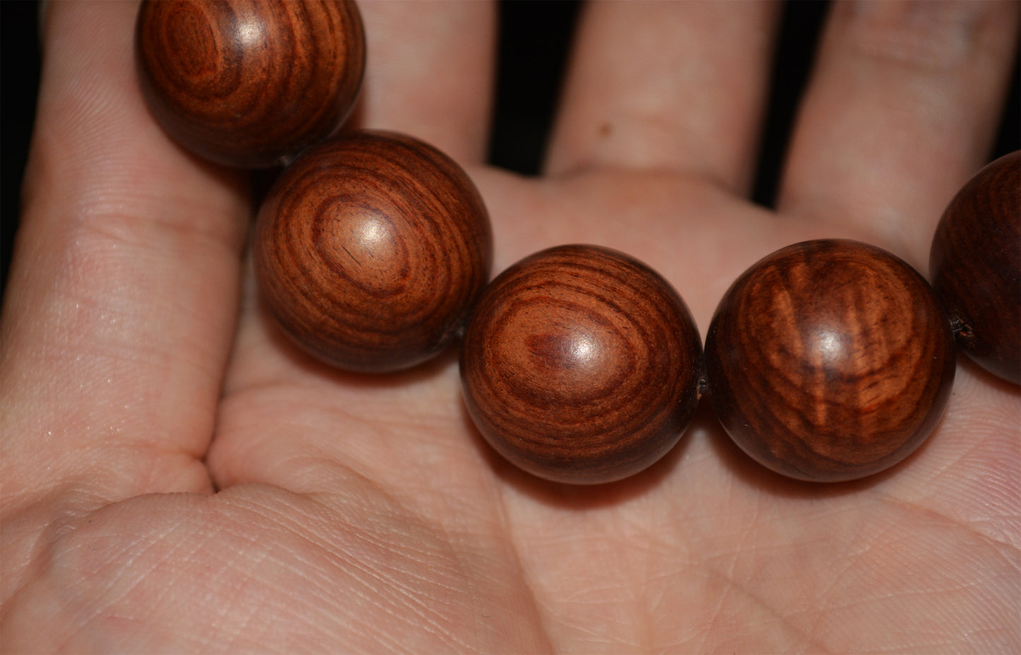 Real Chinese Natural Huanghuali Wood Bracelet China Rosewood Amulet Mala Prayer Beads Authentic Genuine Talisman 20mm