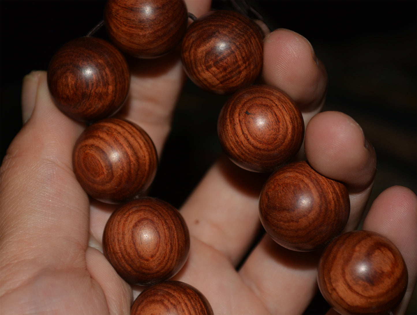 Real Chinese Natural Huanghuali Wood Bracelet China Rosewood Amulet Mala Prayer Beads Authentic Genuine Talisman 20mm