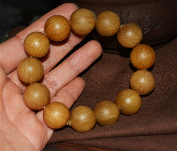 Real Chinese Old Antique Horn Bracelet Mala Prayer Beads Tibetan Genuine Himalayas Rosary
