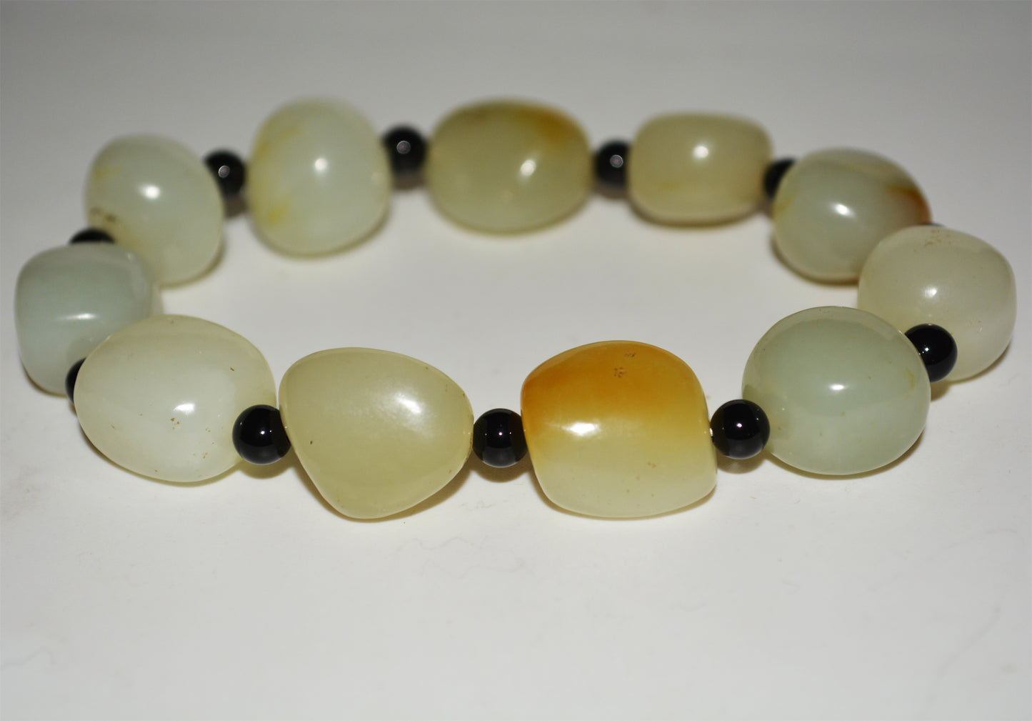 Real Chinese Old Antique White Hetian Jade Bracelet Nephrite Hotan Mala Prayer Beads Rosary Genuine River Pebble Mutton Fat  Authentic Natural 和田玉籽料手串