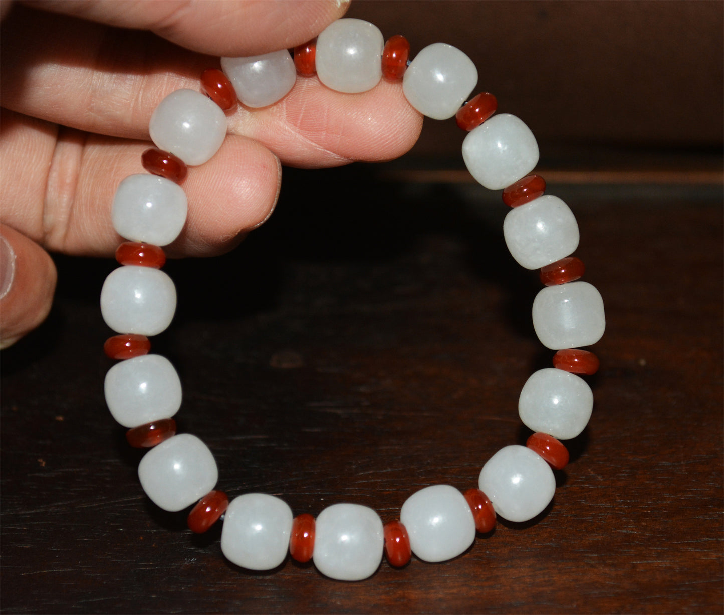 Real Chinese Old Antique White Hetian Jade Bracelet Nephrite Hotan Mala Prayer Beads Rosary Genuine River Pebble Mutton Fat  Authentic Natural