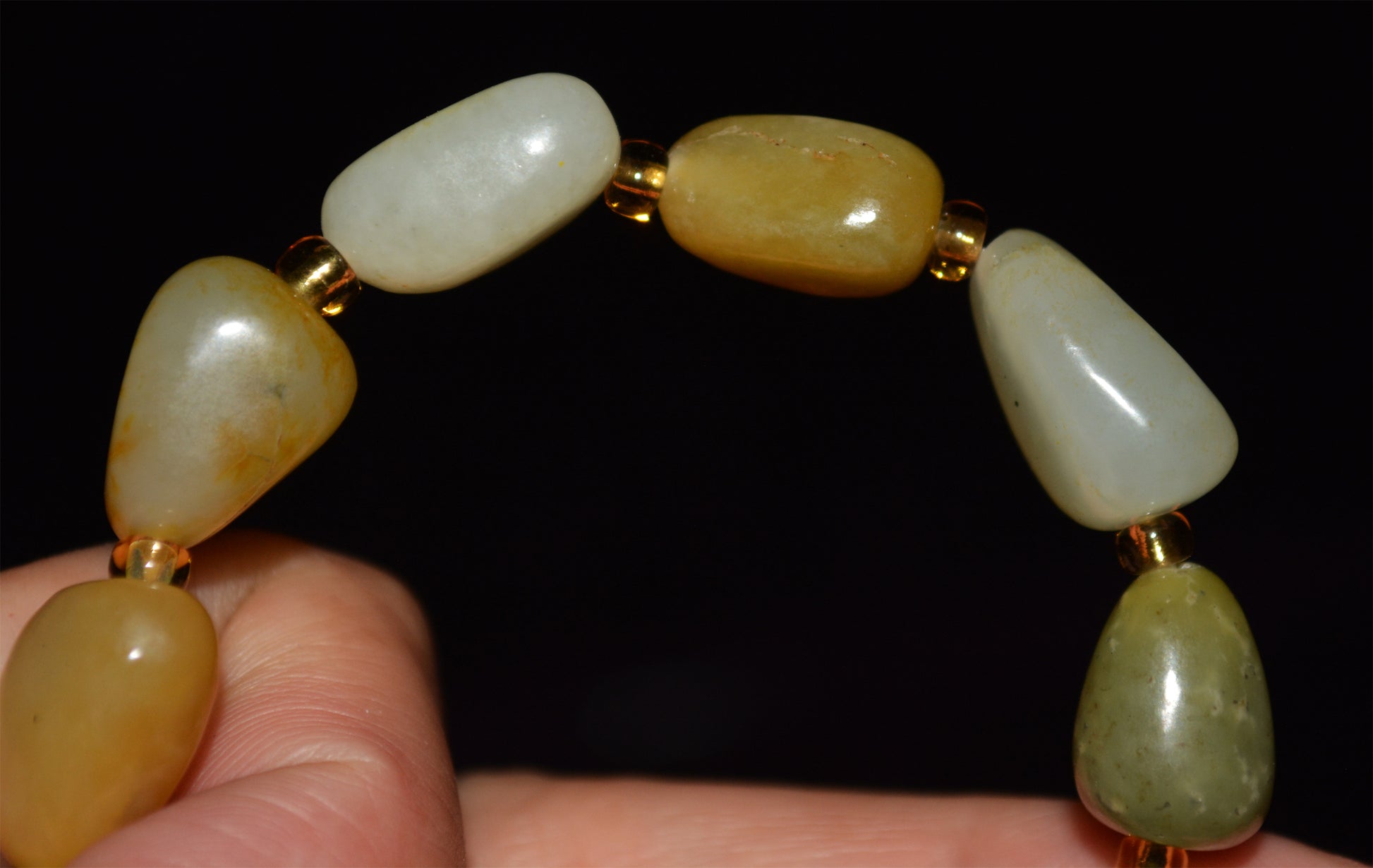 Real Chinese Old Antique White Hetian Jade Bracelet Nephrite Hotan Mala Prayer Beads Rosary Genuine River Pebble Mutton Fat  Authentic Natural