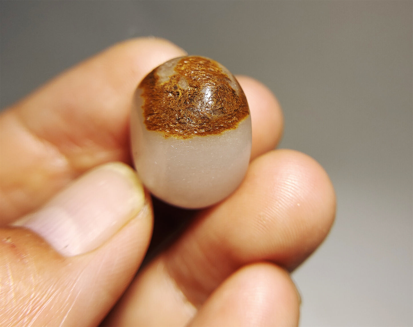 Real Chinese Old Antique White Hetian Jade Pendant Nephrite Hotan Bead Genuine River Pebble Mutton Fat  Authentic natural