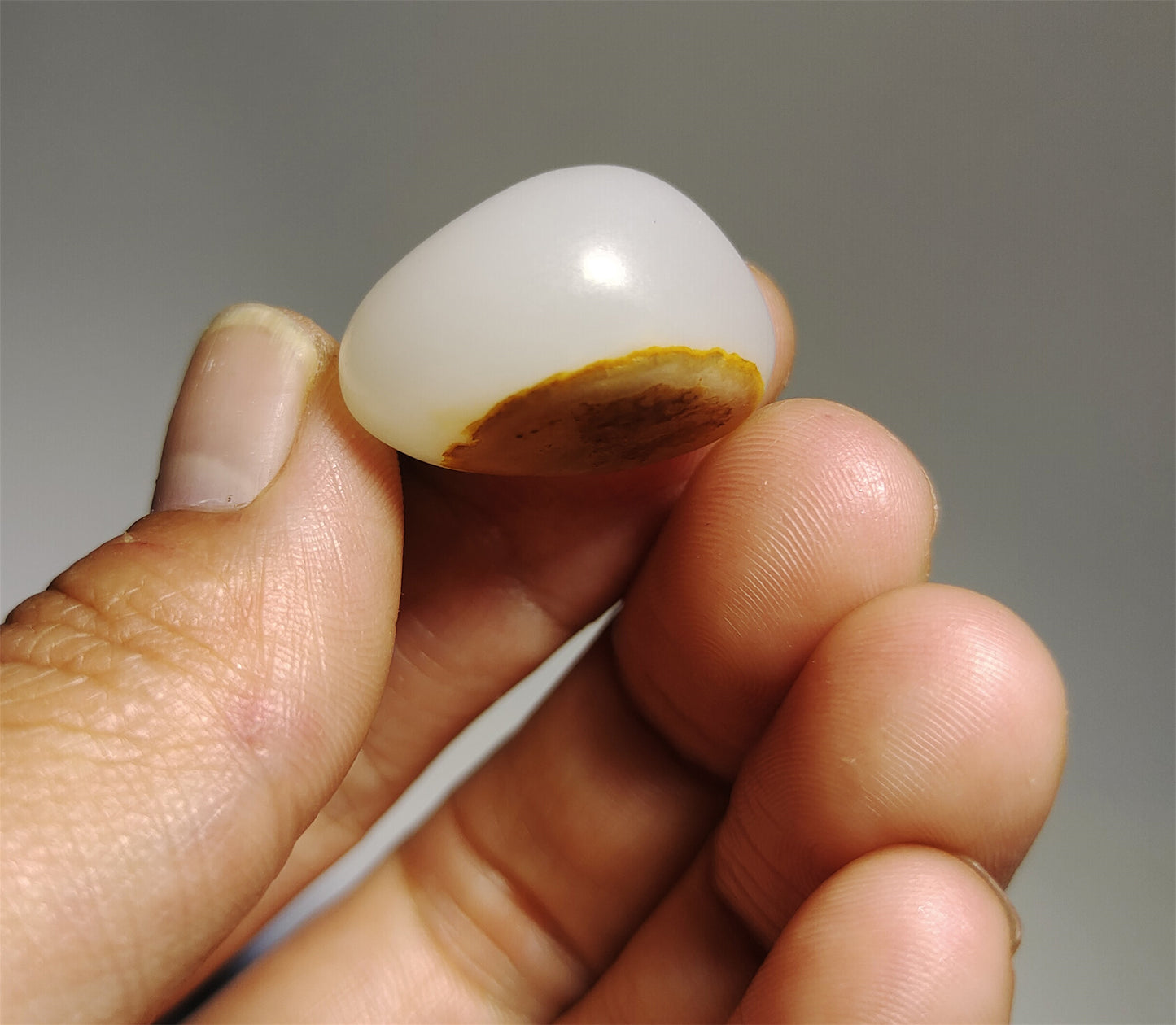 Real Chinese Old Antique White Hetian Jade Pendant Nephrite Hotan Beads Genuine River Pebble Mutton Fat  Authentic natural