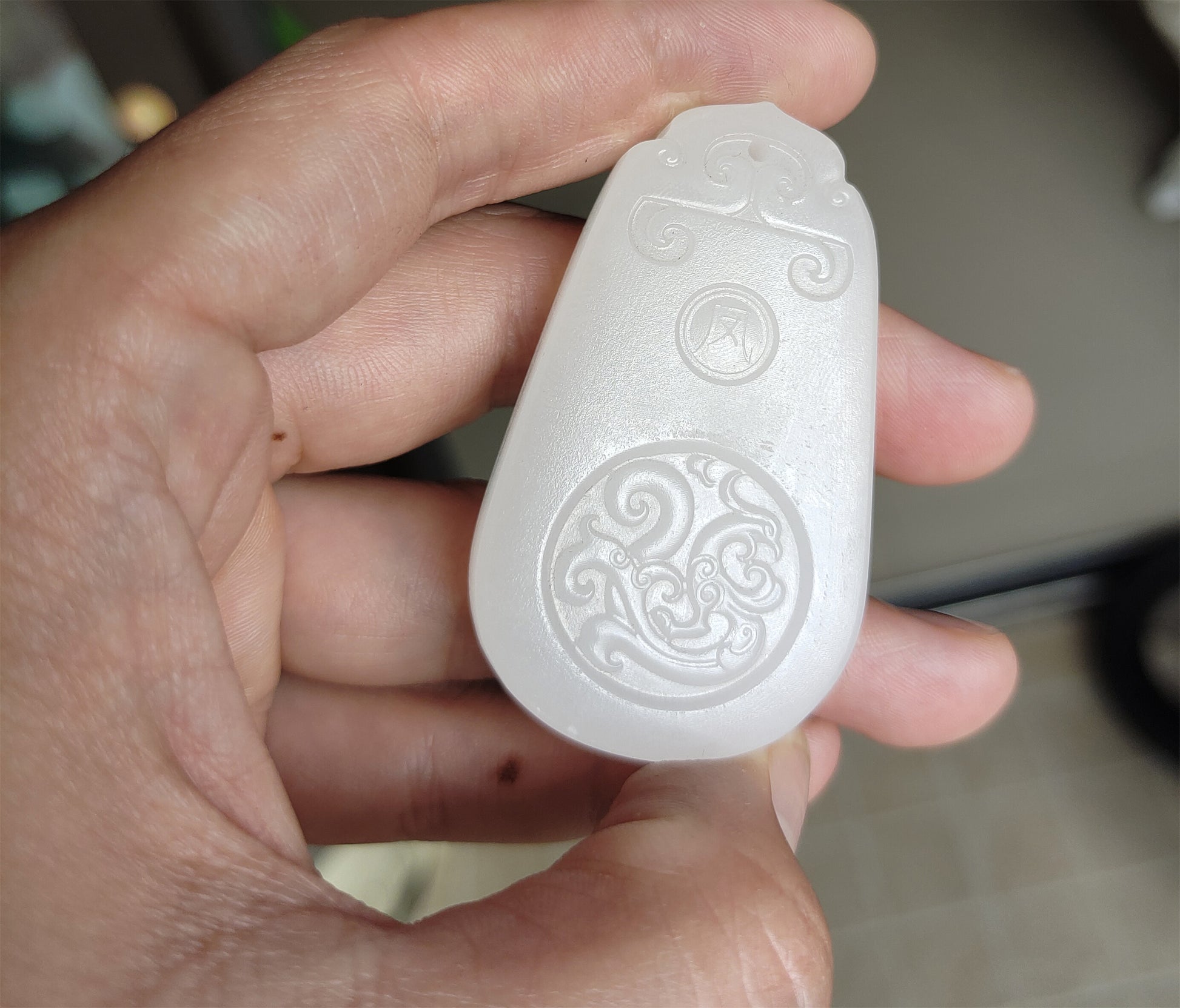 Real Chinese Old Antique White Hetian Jade bird phoenix Pendant Nephrite Hotan Genuine River Pebble Mutton Fat Authentic natural