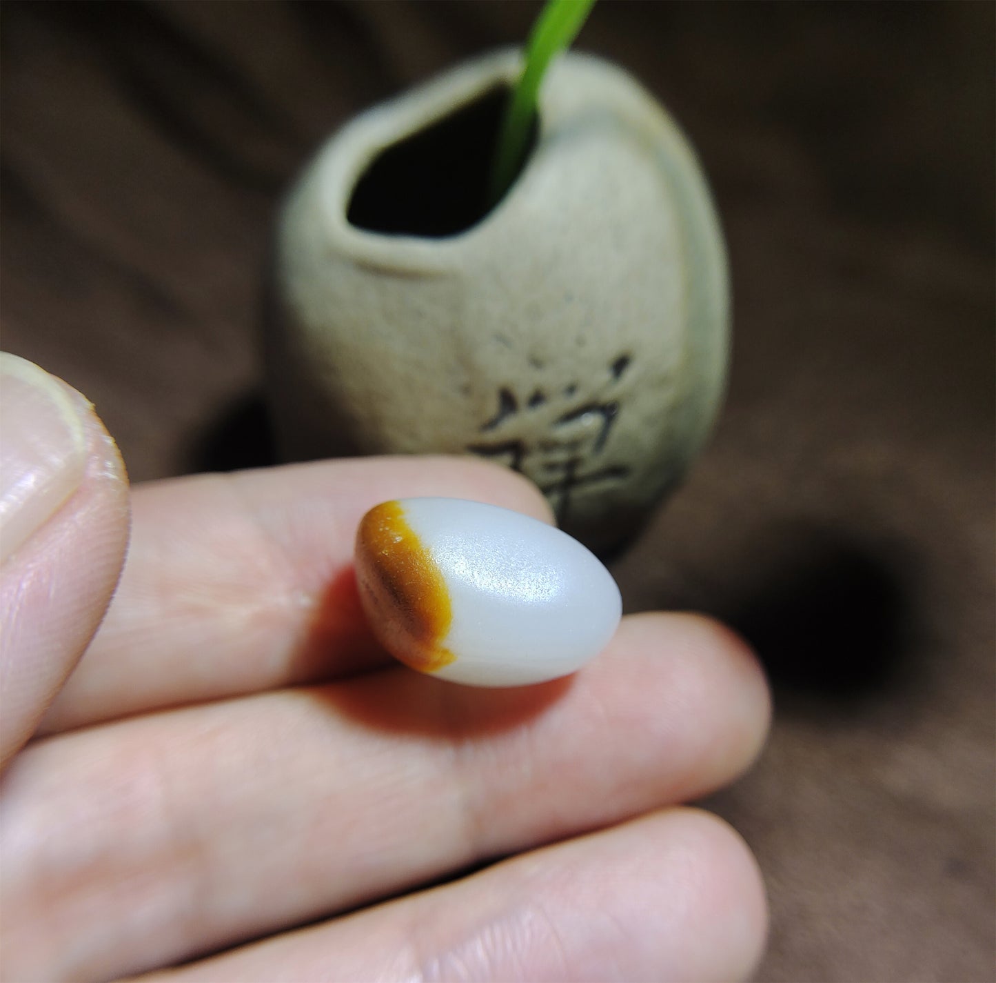 Real Chinese Nephrite White River Pebble Hetian Jade Pendant Natural Hotan Bead Old Antique Genuine Mutton Fat Amulet