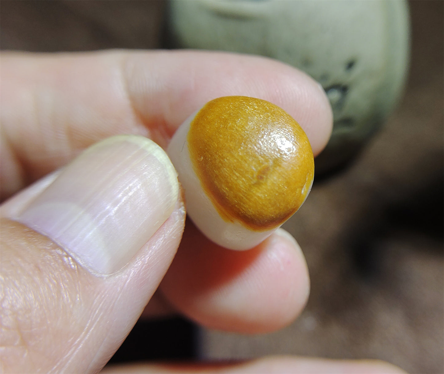 Real Chinese Nephrite White River Pebble Hetian Jade Pendant Natural Hotan Bead Old Antique Genuine Mutton Fat Amulet