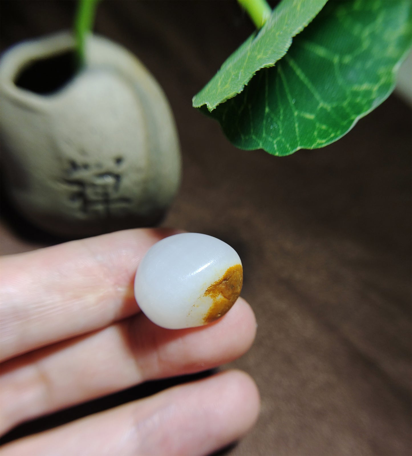 Genuine Chinese White Hetian Jade Pendant Natural Nephrite Hotan Bead Old Antique Real River Pebble Mutton Fat Amulet