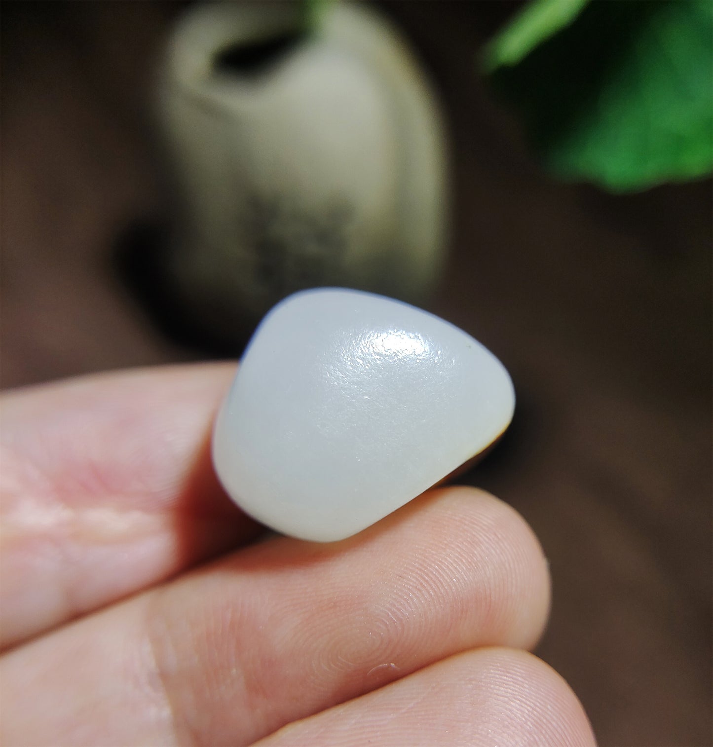 Real Chinese White Hetian Jade Pendant Natural Nephrite Hotan Bead Old Antique Genuine River Pebble