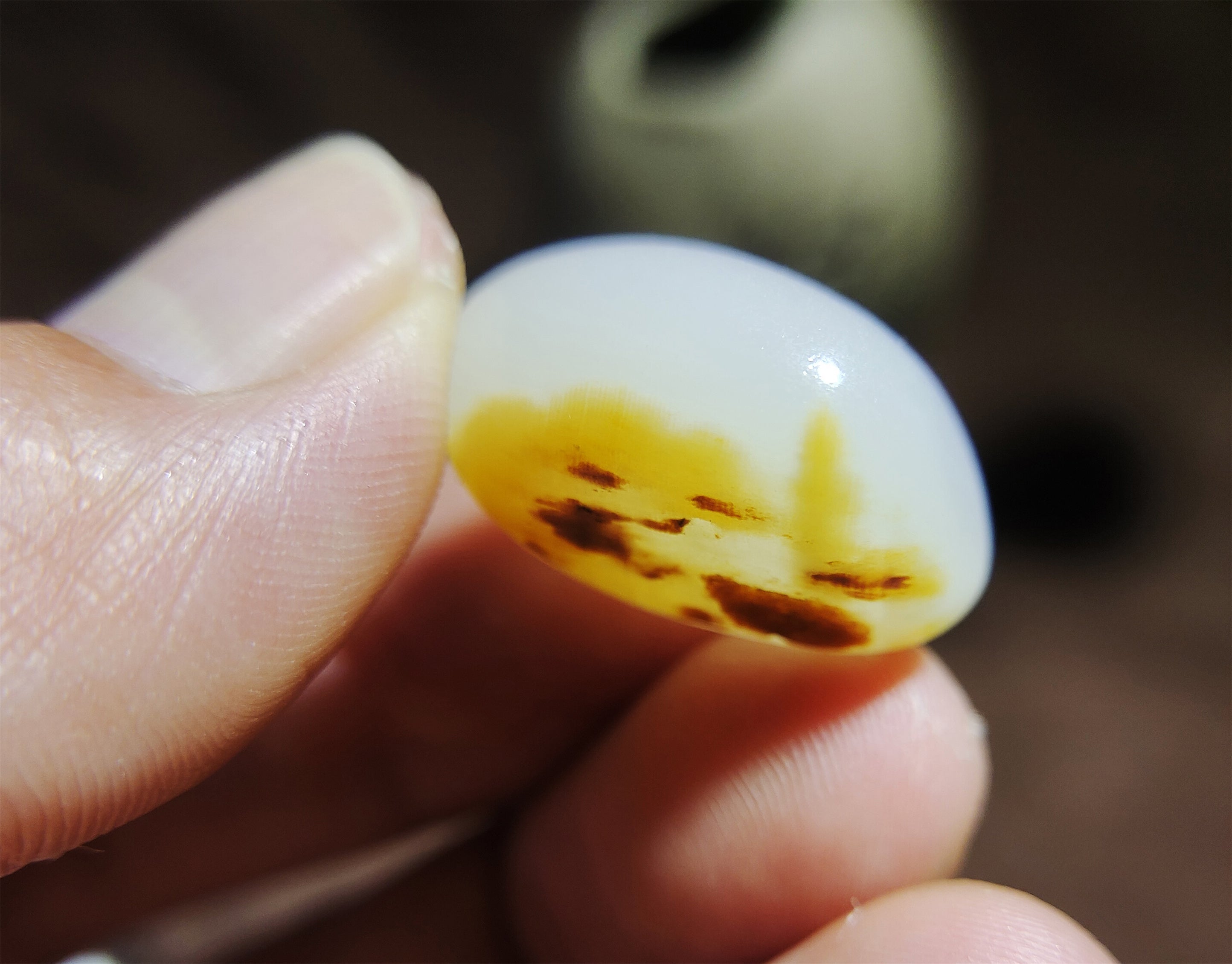 Real Chinese Antique White Hetian Jade Pendant Natural Nephrite