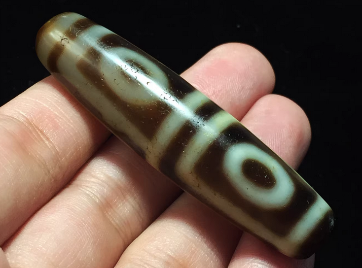 Real Himalaya Ancient Four Eye Dzi Bead Amulet Pendant Tibet Agate Genuine 4 Eyed Pure Gzi Old Antique Talisman Bracelet