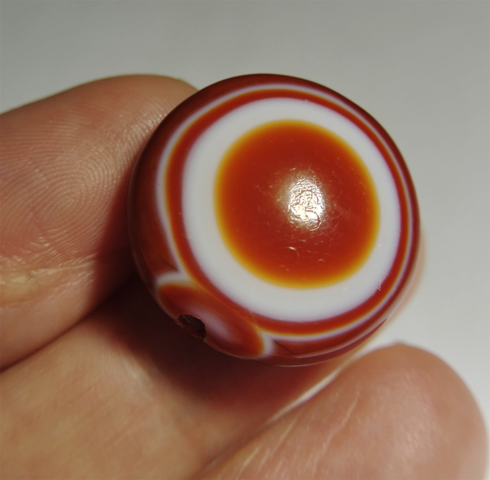 Real Himalaya Ancient Lukmik Dzi Bead Amulet Luk Mik One Eye Goat Tibetan Medicine Agate Pendant Genuine Talisman