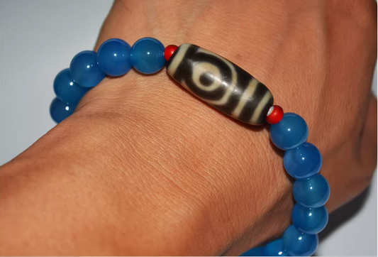 Real Himalaya Ancient Two Eyes Dzi Bead Amulet Pendant Tibet Agate Genuine 2 Eyed Pure Gzi Old Antique Talisman