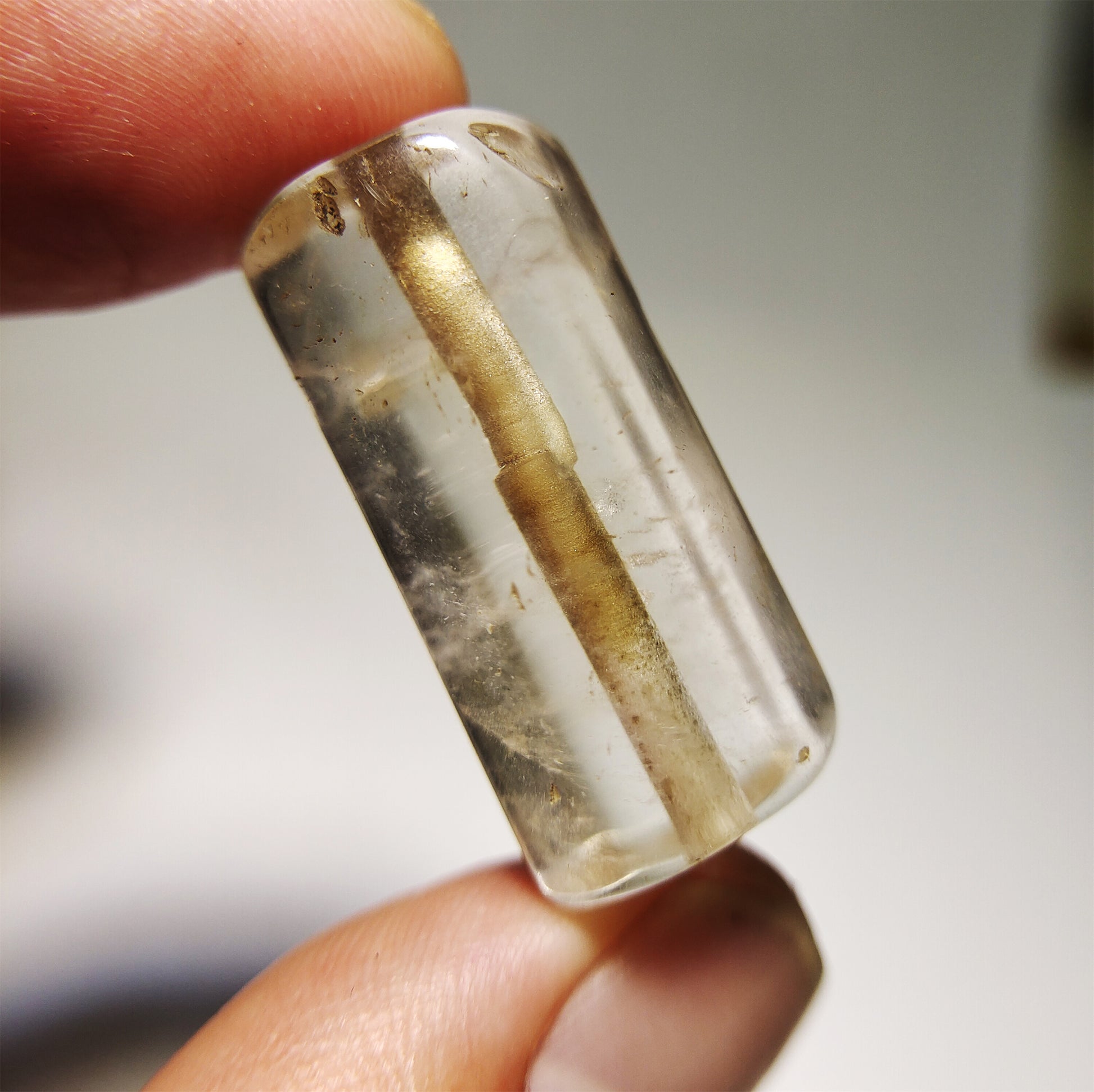 Real Himalaya Old Ancient Clear Crystal Bead Bracelet Pendant Quartz White Necklace Amulet Genuine Old Antique Chinese Talisman