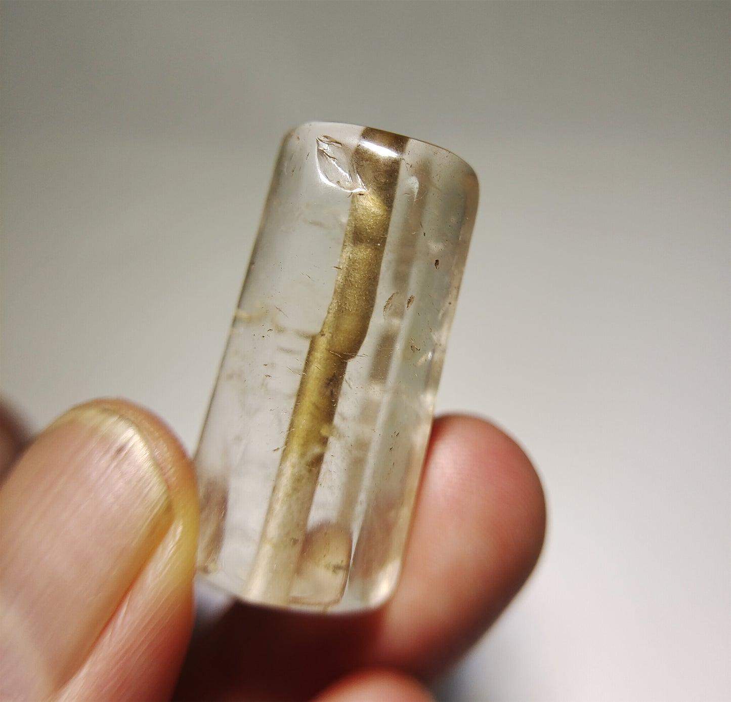 Real Himalaya Old Ancient Clear Crystal Bead Bracelet Pendant Quartz White Necklace Amulet Genuine Old Antique Chinese Talisman